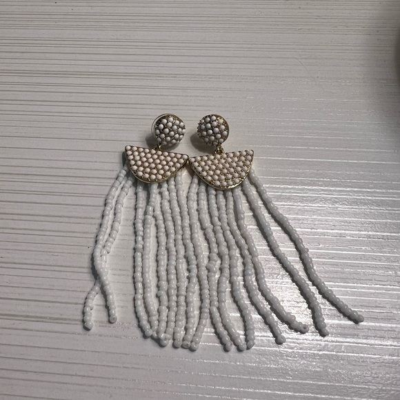 Baublebar white fringe earrings - Picture 1 of 7